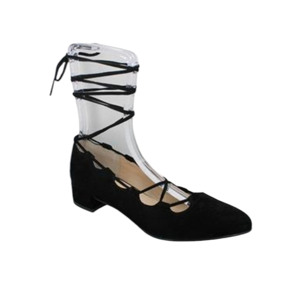 SACHA LONDON shoes tie around the ankle black suede women's size 9